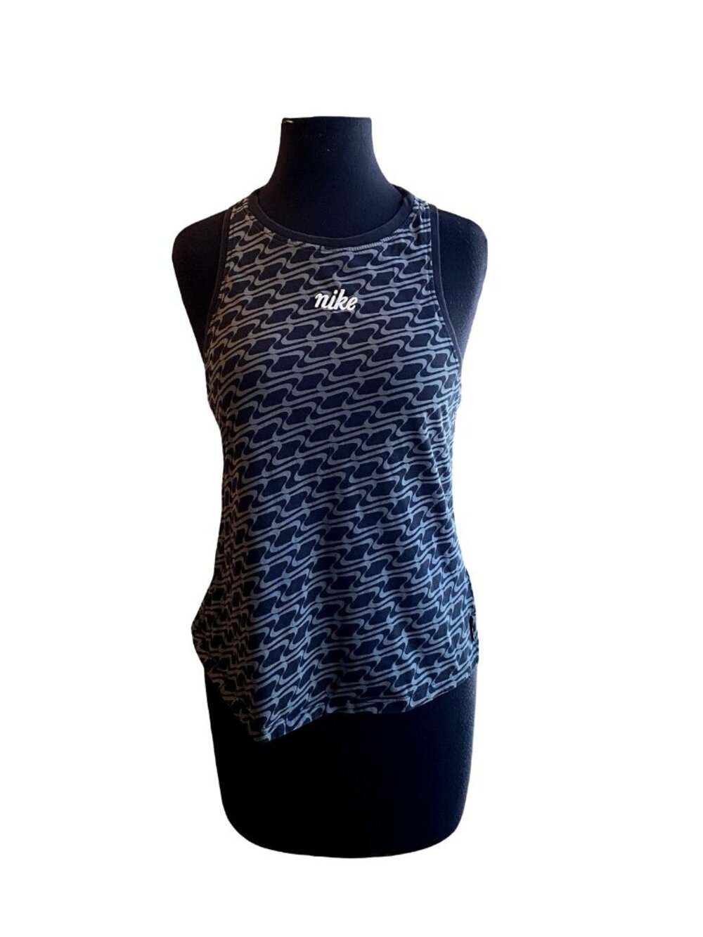 Nike Dri-FIT Tank Top Womens Medium Black Gray Athletic Workout